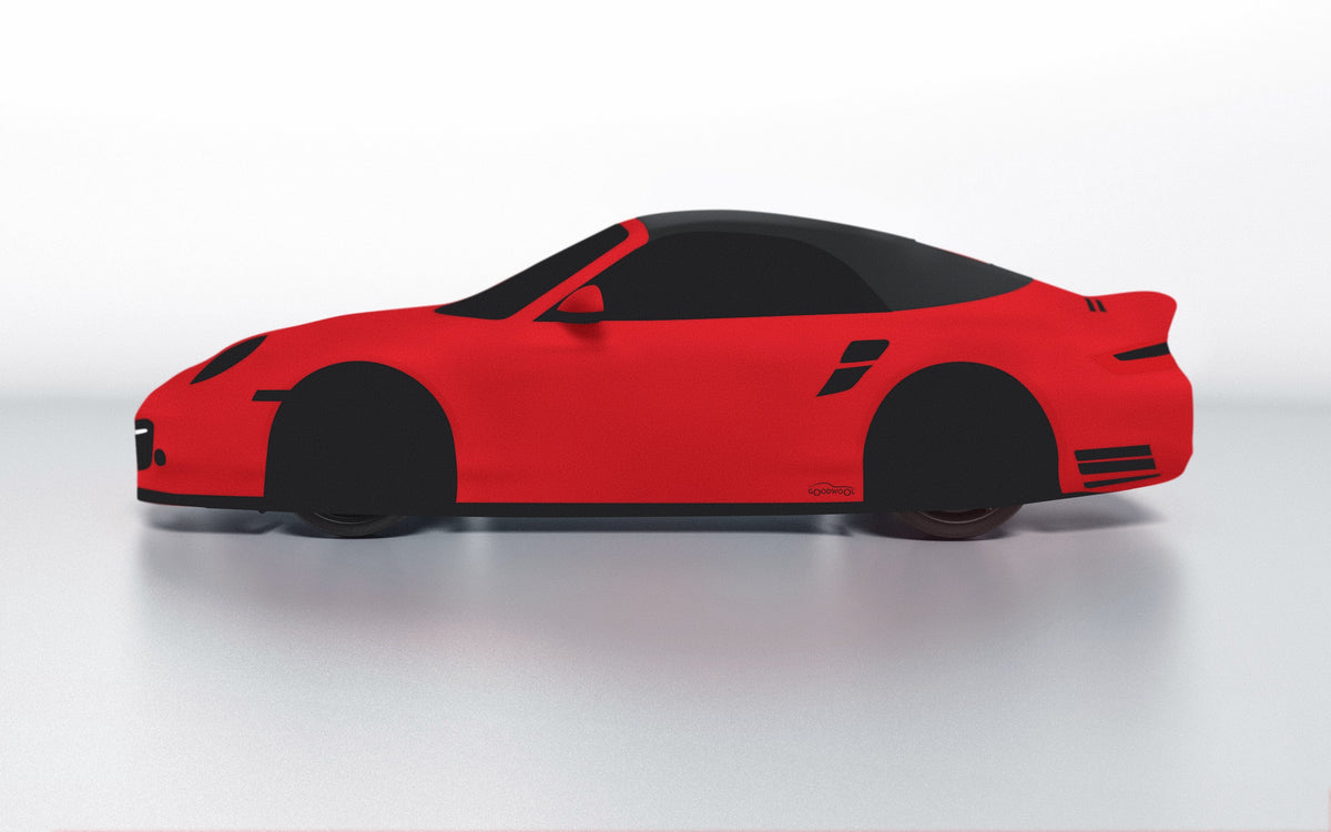 Goodwool tailor-made car cover for Porsche 911 (997.1) Turbo Cabriolet — Red 150