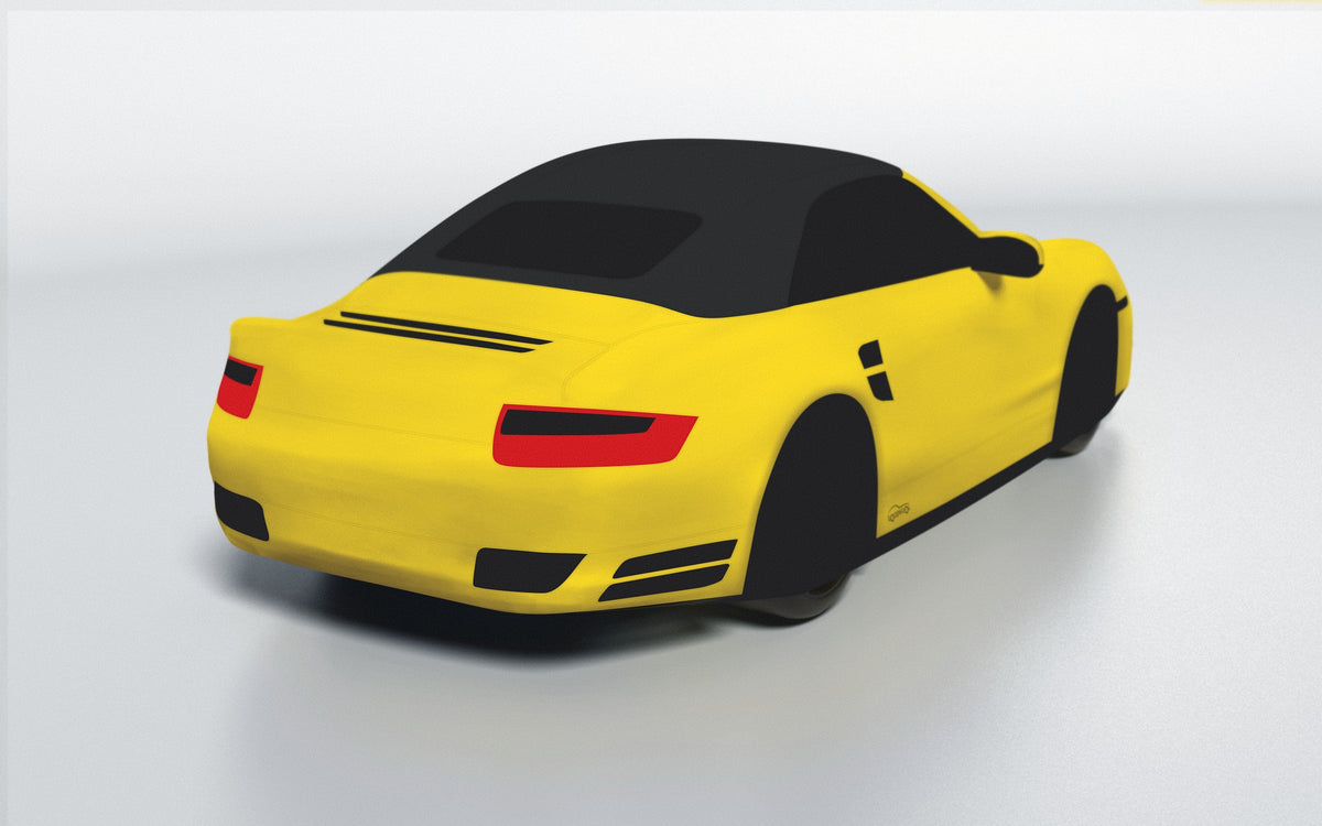 Goodwool tailor-made car cover for Porsche 911 (997.1) Turbo Cabriolet — Yellow 340