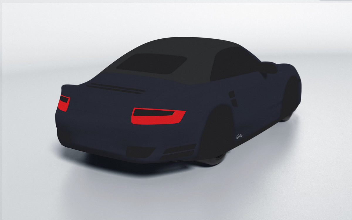 Goodwool tailor-made car cover for Porsche 911 (997.1) Turbo Cabriolet — Blue 590