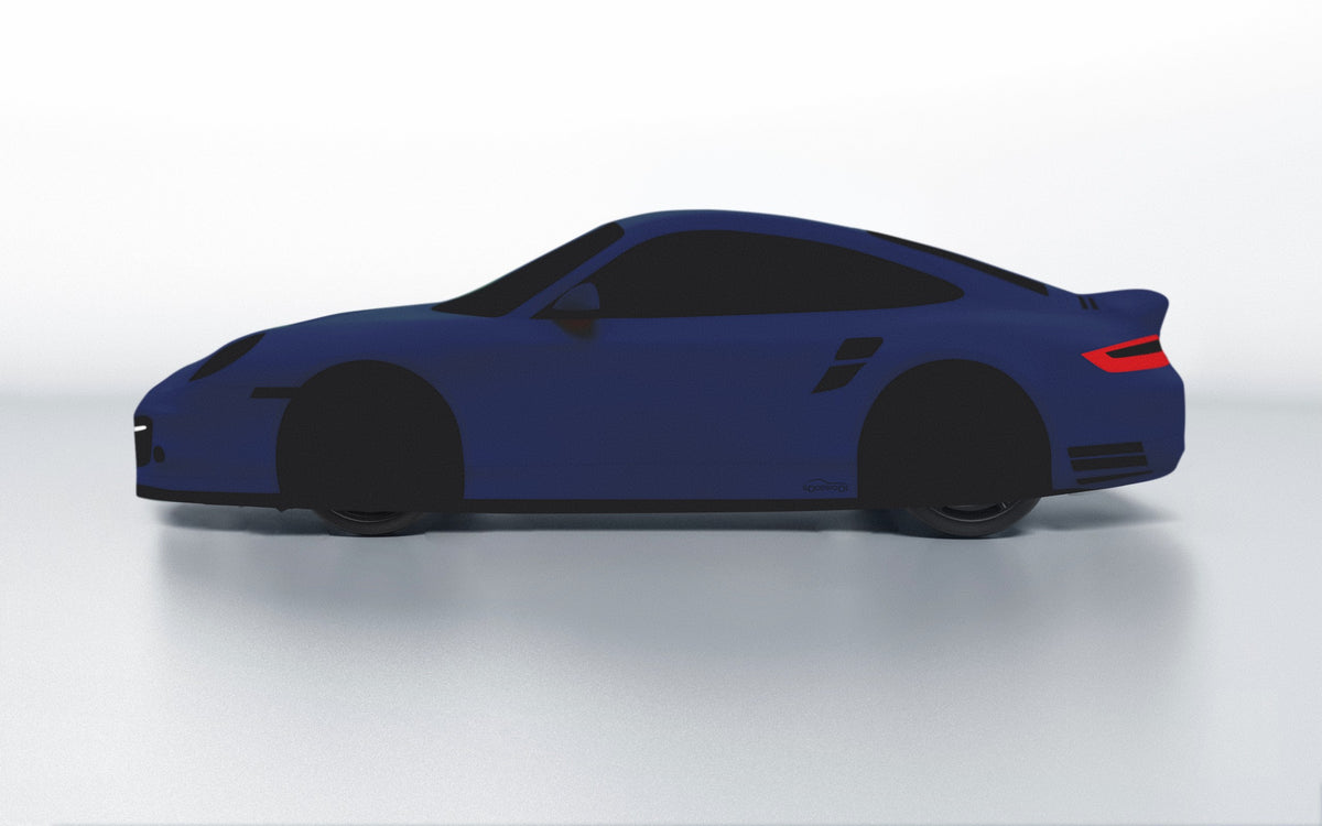 Goodwool tailor-made car cover for Porsche 911 (997.1) Turbo — Blue 565