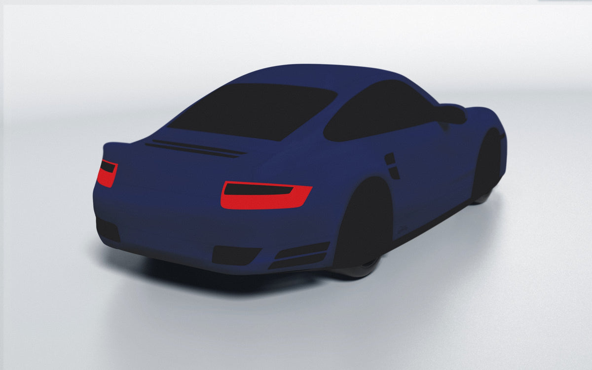 Goodwool tailor-made car cover for Porsche 911 (997.1) Turbo — Blue 565