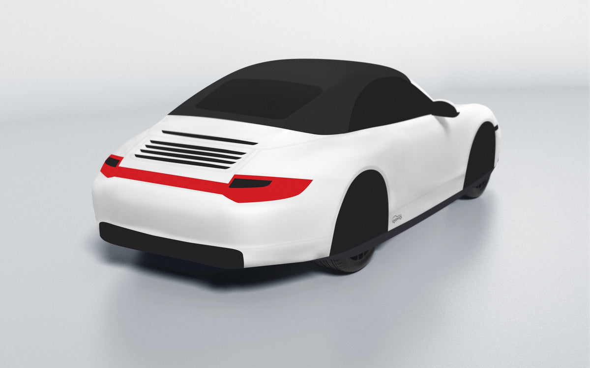 Goodwool tailor-made car cover for Porsche 911 (997.2) Carrera 4 Cabriolet — White 010