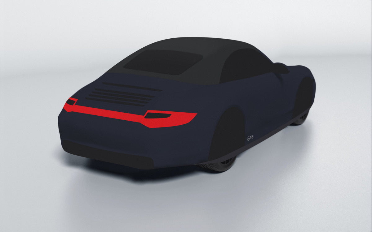 Goodwool tailor-made car cover for Porsche 911 (997.2) Carrera 4 Cabriolet — Blue 590