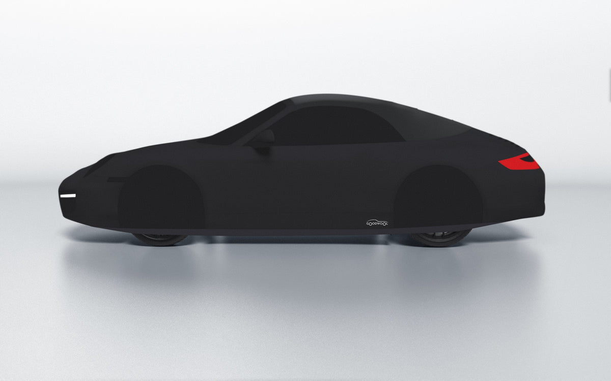 Goodwool tailor-made car cover for Porsche 911 (997.2) Carrera 4S Cabriolet — Black 850