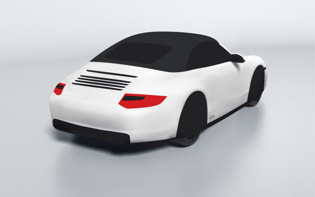 Goodwool tailor-made car cover for Porsche 911 (997.2) Carrera GTS Cabriolet — White 010