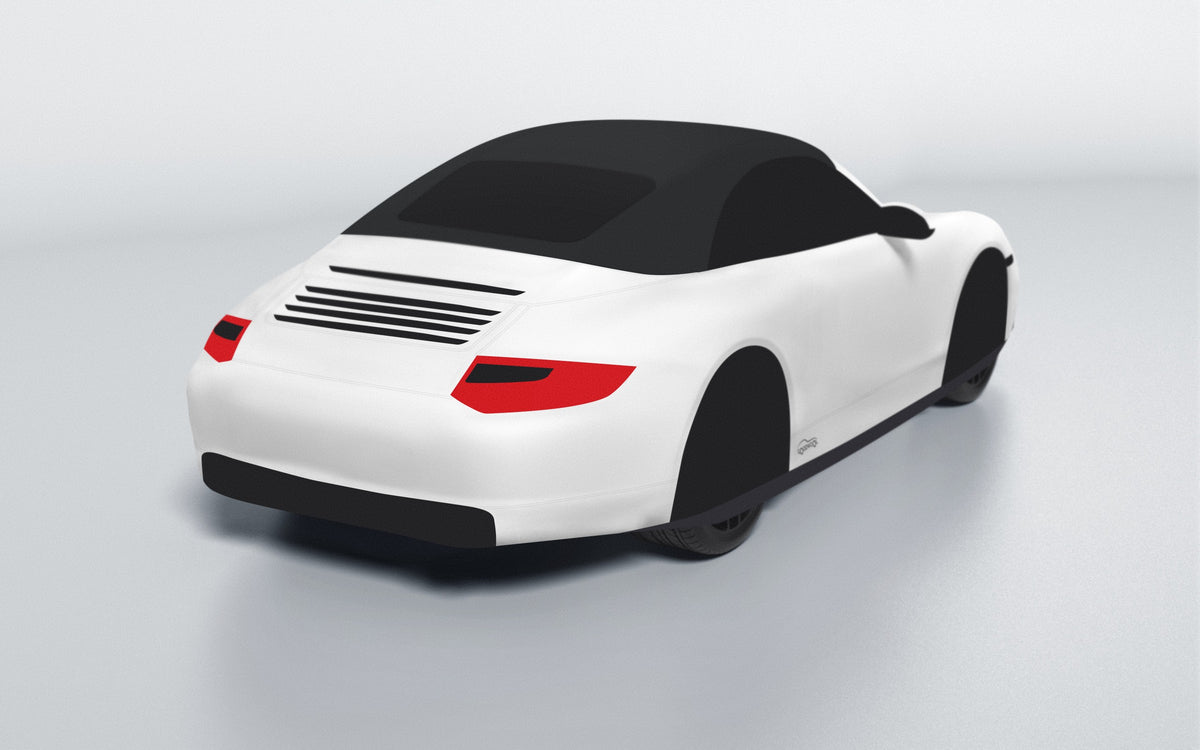 Goodwool tailor-made car cover for Porsche 911 (997.2) Carrera S Cabriolet — White 010