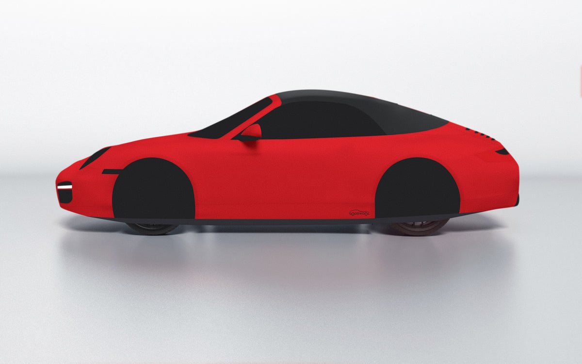 Goodwool tailor-made car cover for Porsche 911 (997.2) Carrera S Cabriolet — Red 150