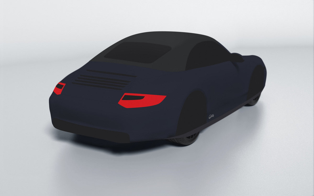 Goodwool tailor-made car cover for Porsche 911 (997.2) Carrera S Cabriolet — Blue 590