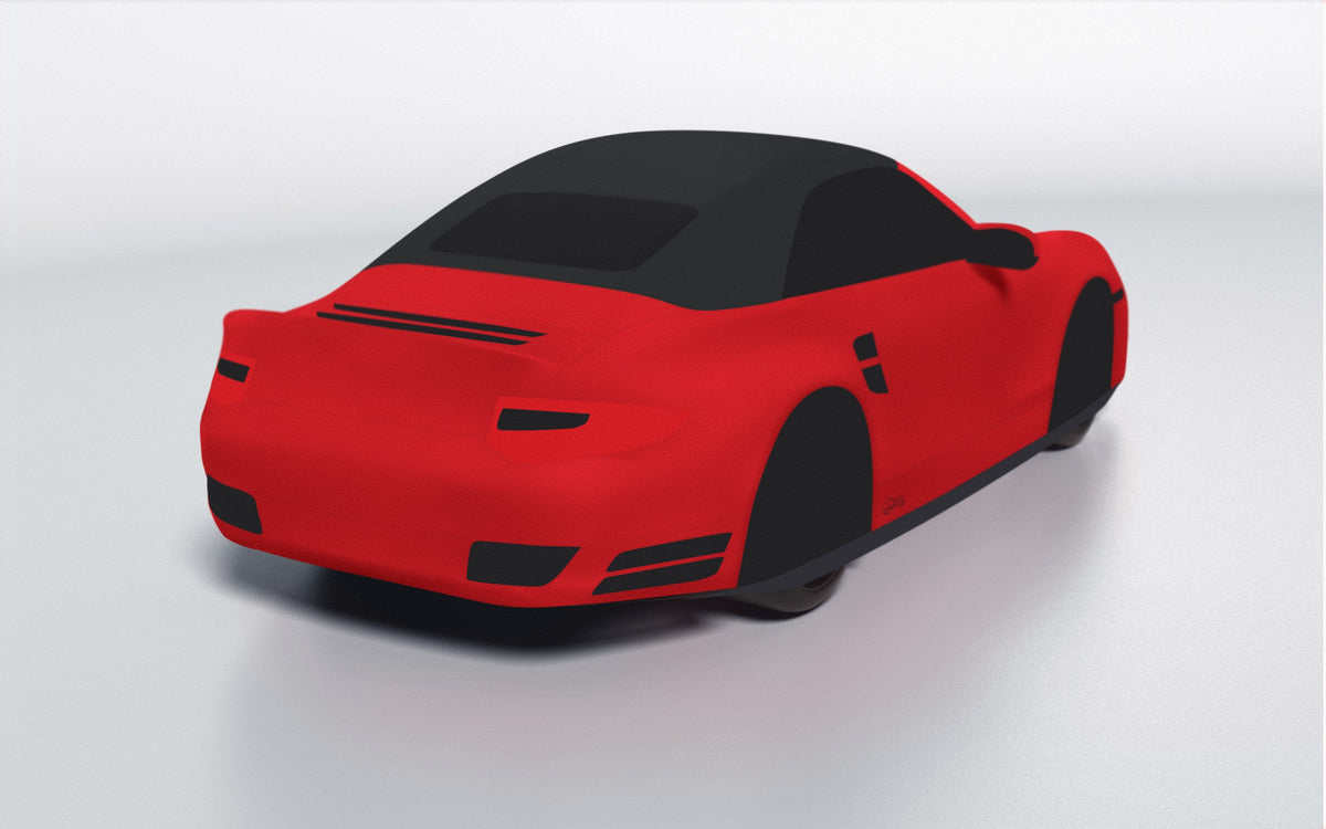 Goodwool tailor-made car cover for Porsche 911 (997.2) Turbo Cabriolet — Red 150