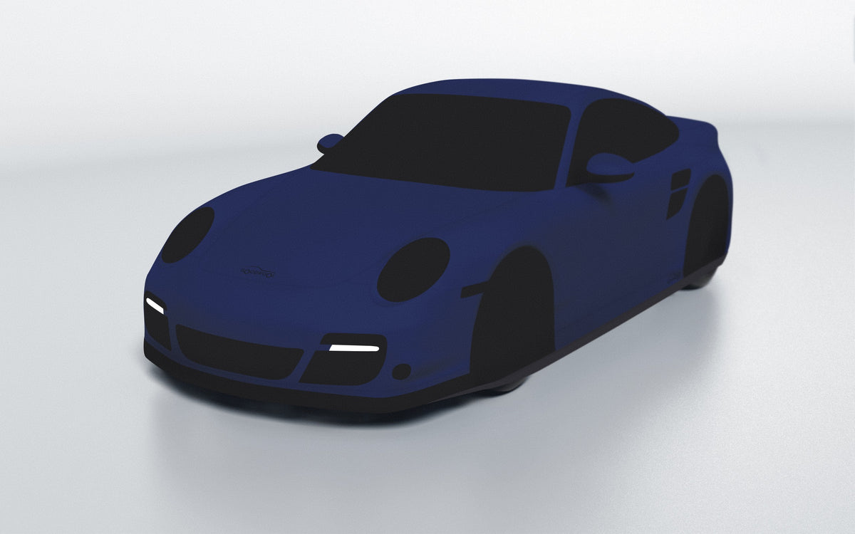 Goodwool tailor-made car cover for Porsche 911 (997.2) Turbo S — Blue 565